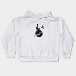 Old Man Playing Music Kids Hoodie